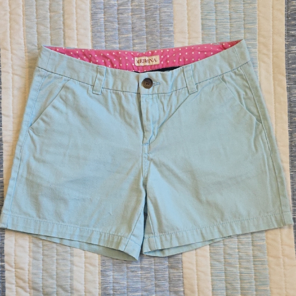 Merona Blue Bermuda Shorts Casual Summer Style